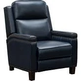 Smithfield Big & Tall Manual Recliner in Shoreham Blue Leather